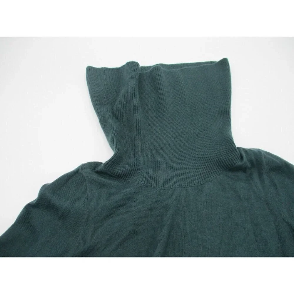 LOFT Womens Sweater XS Green Long Sleeves Turtleneck Casual Knit Preppy New
